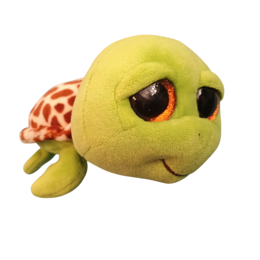 Zippy the Turtle Ty Beanie Boo Buddy Beanbag Toy Plush - Sparkly Big Eyes 6.5in